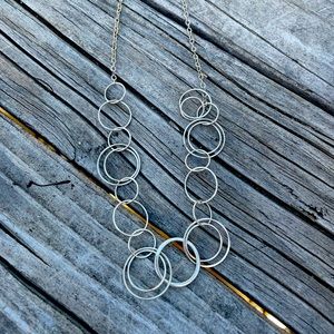 Sterling Silver Hoop Necklace